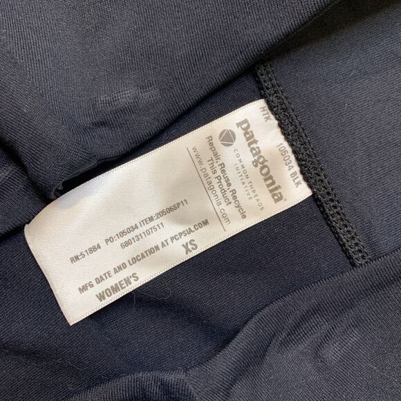 Patagonia Skirt Womens XS Extra Small Black Stretch Unlined Pull On Skater Swing - Picture 6 of 13